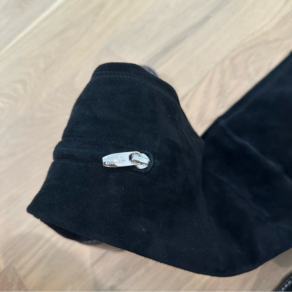 Sigerson Morrison Gemma Boot Over the Knee Suede Black Whimsigoth Gothic Gremlin - Picture 7 of 16